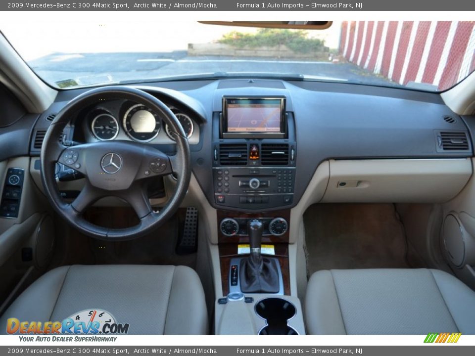 2009 Mercedes-Benz C 300 4Matic Sport Arctic White / Almond/Mocha Photo #10