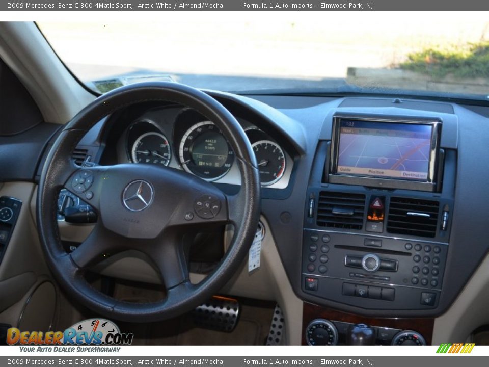 2009 Mercedes-Benz C 300 4Matic Sport Arctic White / Almond/Mocha Photo #11