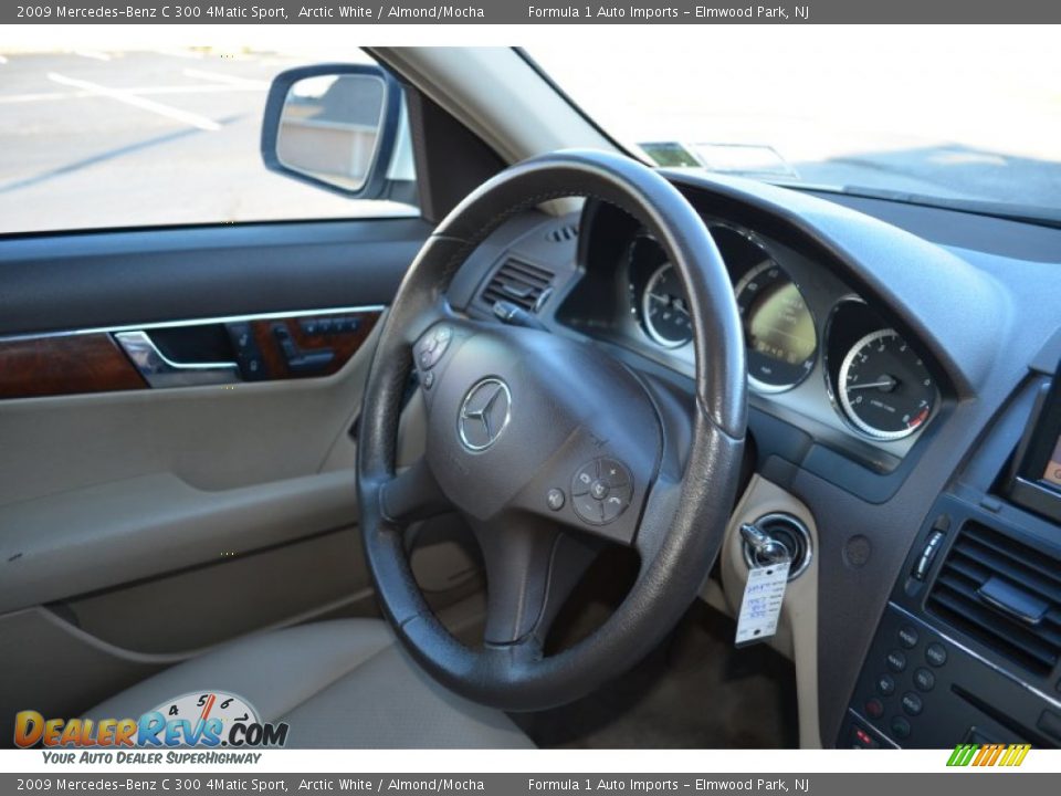 2009 Mercedes-Benz C 300 4Matic Sport Arctic White / Almond/Mocha Photo #18