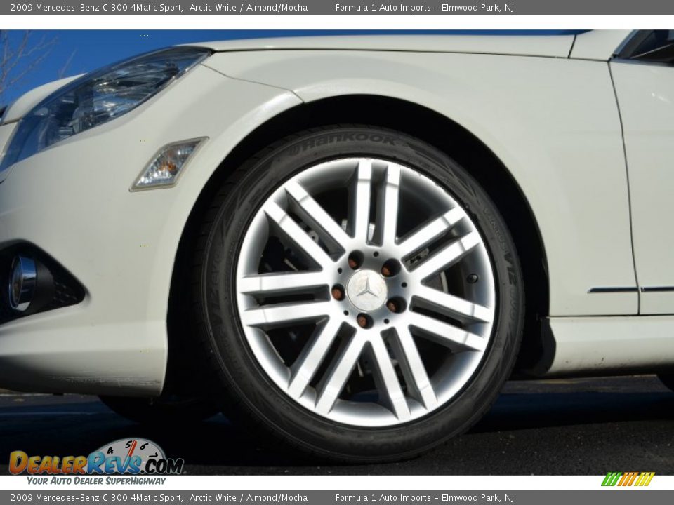 2009 Mercedes-Benz C 300 4Matic Sport Arctic White / Almond/Mocha Photo #26
