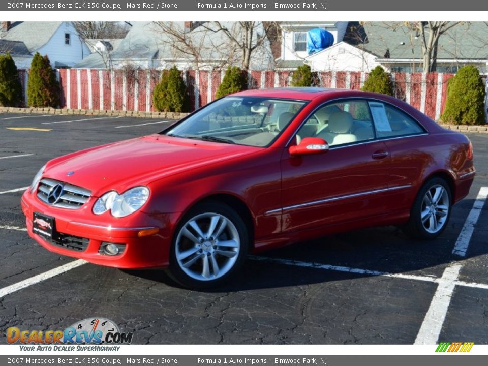 2007 Mercedes-Benz CLK 350 Coupe Mars Red / Stone Photo #1