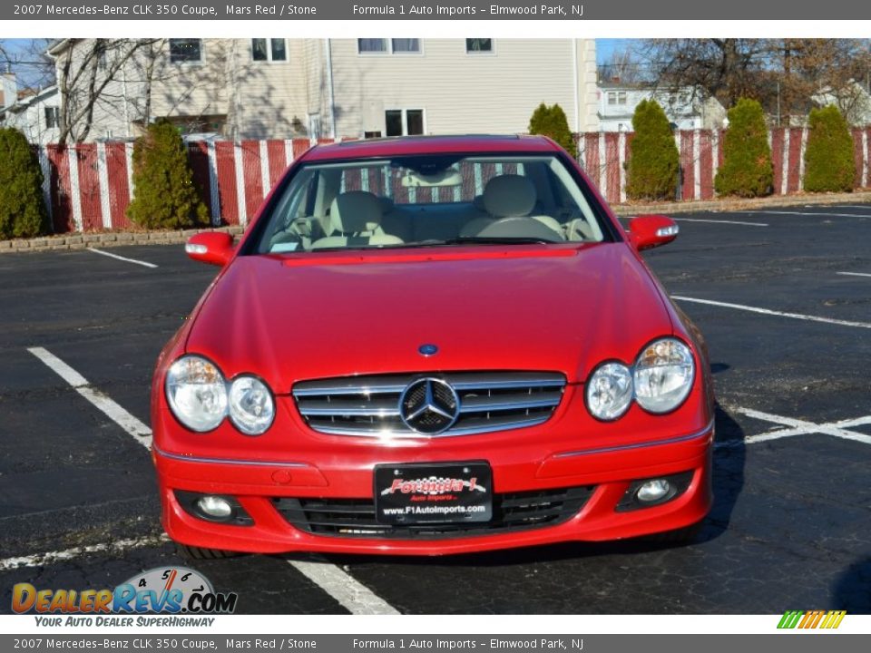 2007 Mercedes-Benz CLK 350 Coupe Mars Red / Stone Photo #2