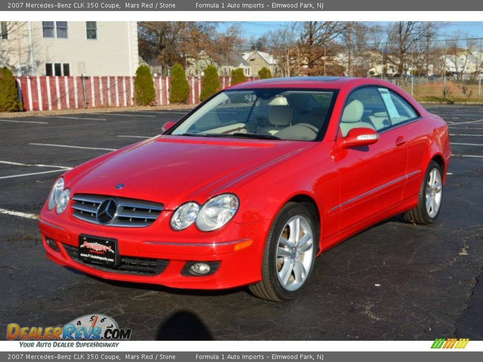 2007 Mercedes-Benz CLK 350 Coupe Mars Red / Stone Photo #4