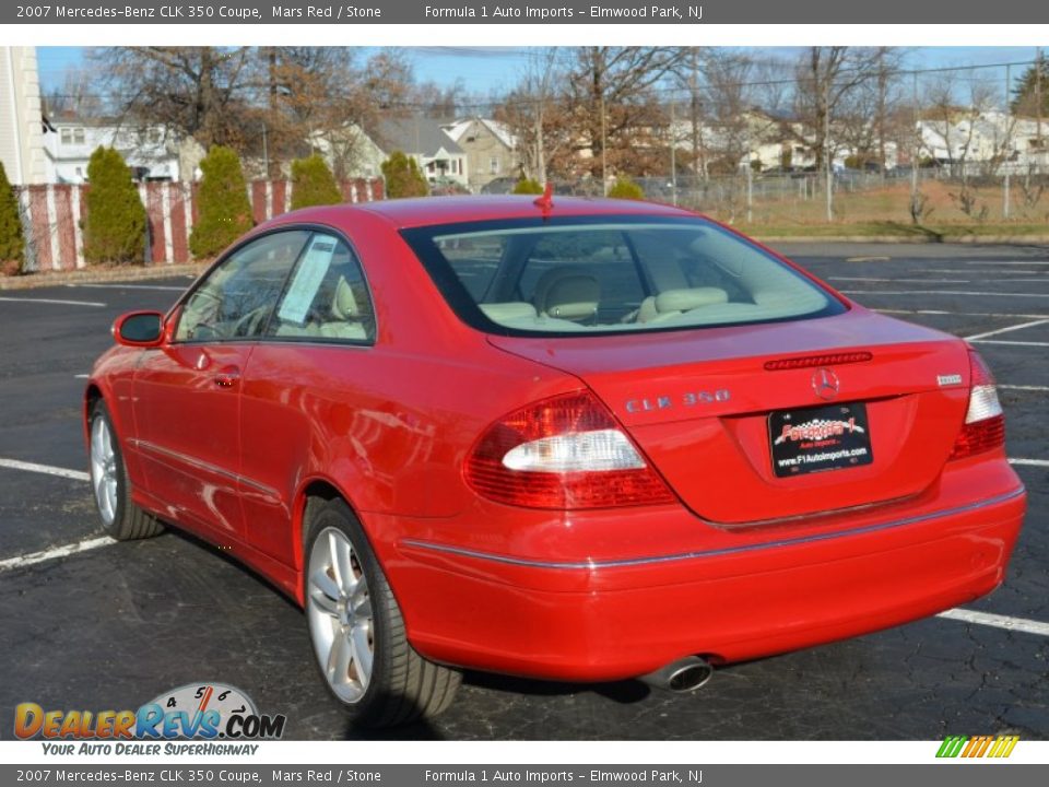 2007 Mercedes-Benz CLK 350 Coupe Mars Red / Stone Photo #5