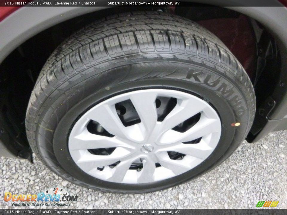 2015 Nissan Rogue S AWD Cayenne Red / Charcoal Photo #4