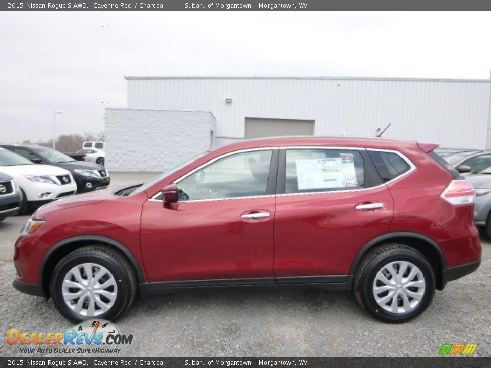 Cayenne Red 2015 Nissan Rogue S AWD Photo #5