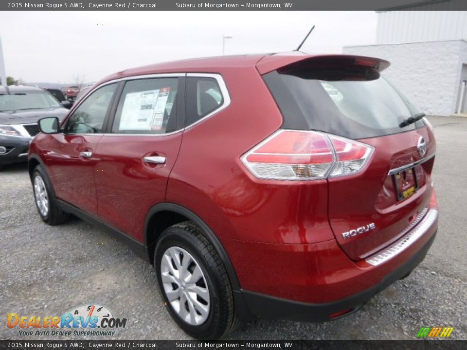 2015 Nissan Rogue S AWD Cayenne Red / Charcoal Photo #6