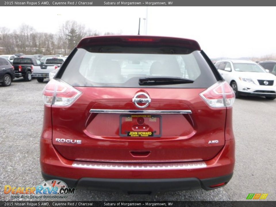 2015 Nissan Rogue S AWD Cayenne Red / Charcoal Photo #7