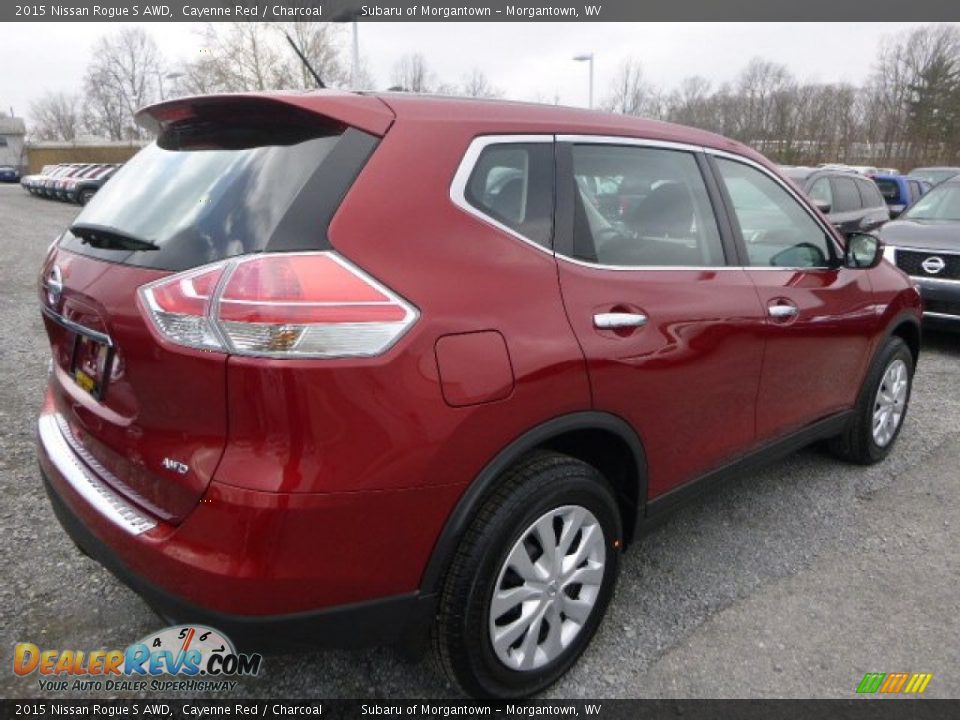 2015 Nissan Rogue S AWD Cayenne Red / Charcoal Photo #8
