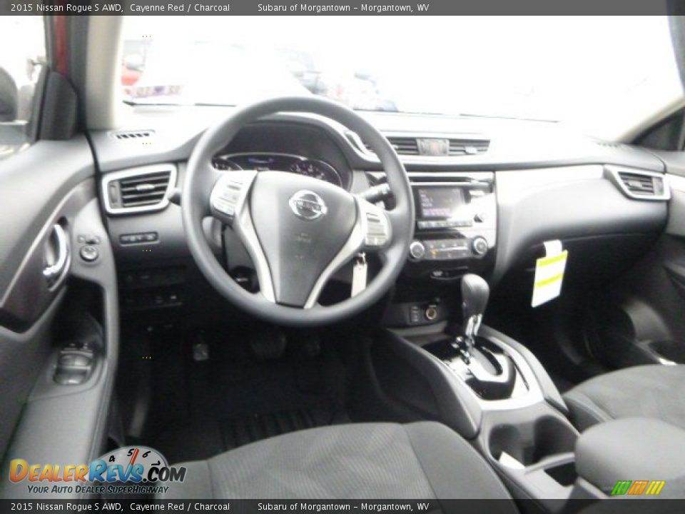 2015 Nissan Rogue S AWD Cayenne Red / Charcoal Photo #14