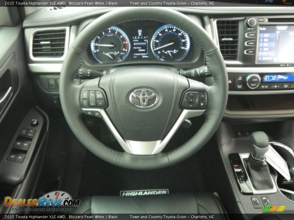 2015 Toyota Highlander XLE AWD Blizzard Pearl White / Black Photo #13