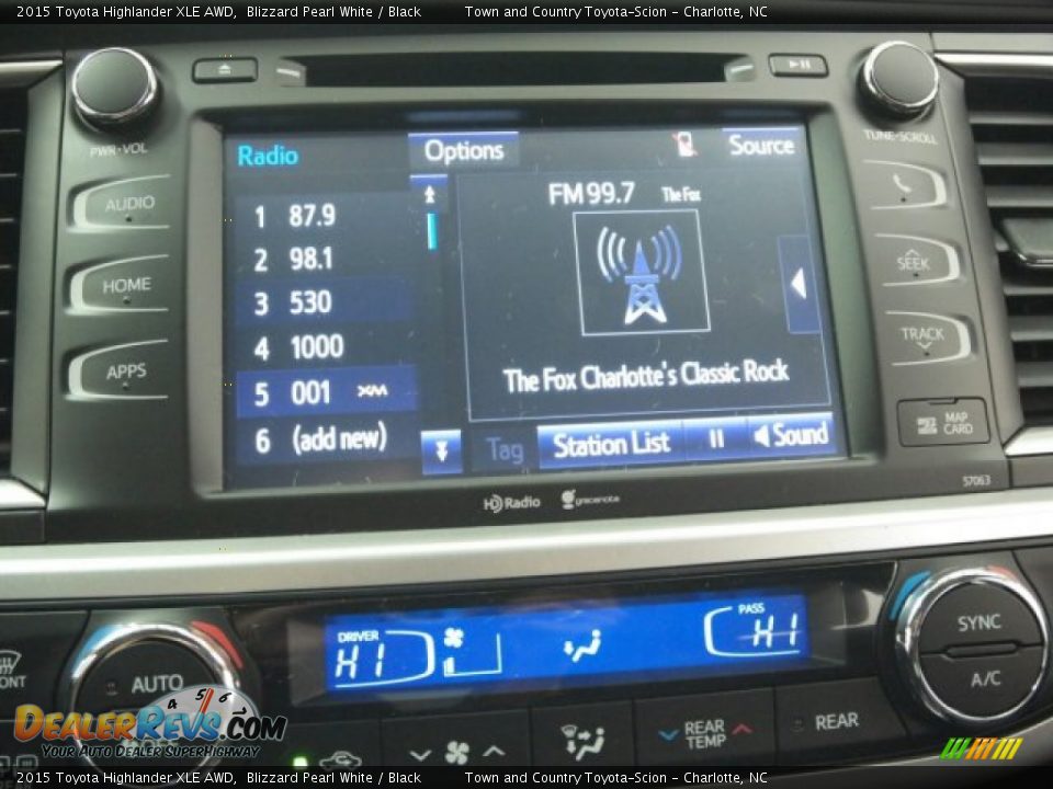 2015 Toyota Highlander XLE AWD Blizzard Pearl White / Black Photo #18