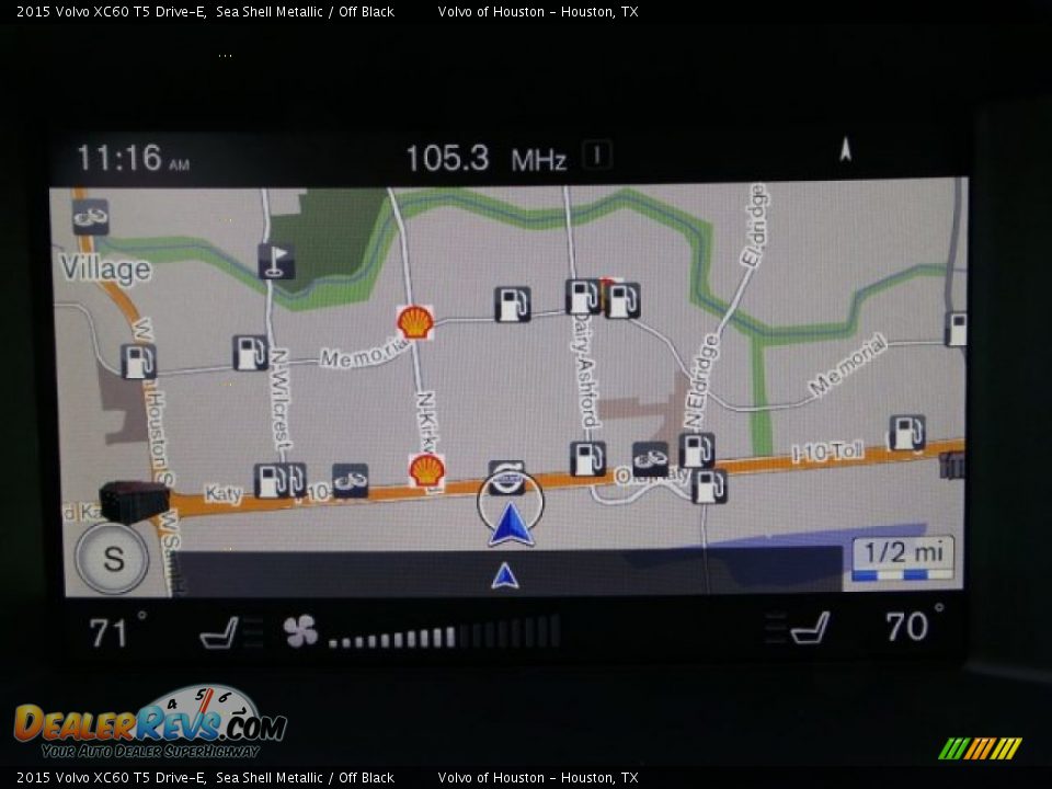 2015 Volvo XC60 T5 Drive-E Sea Shell Metallic / Off Black Photo #16