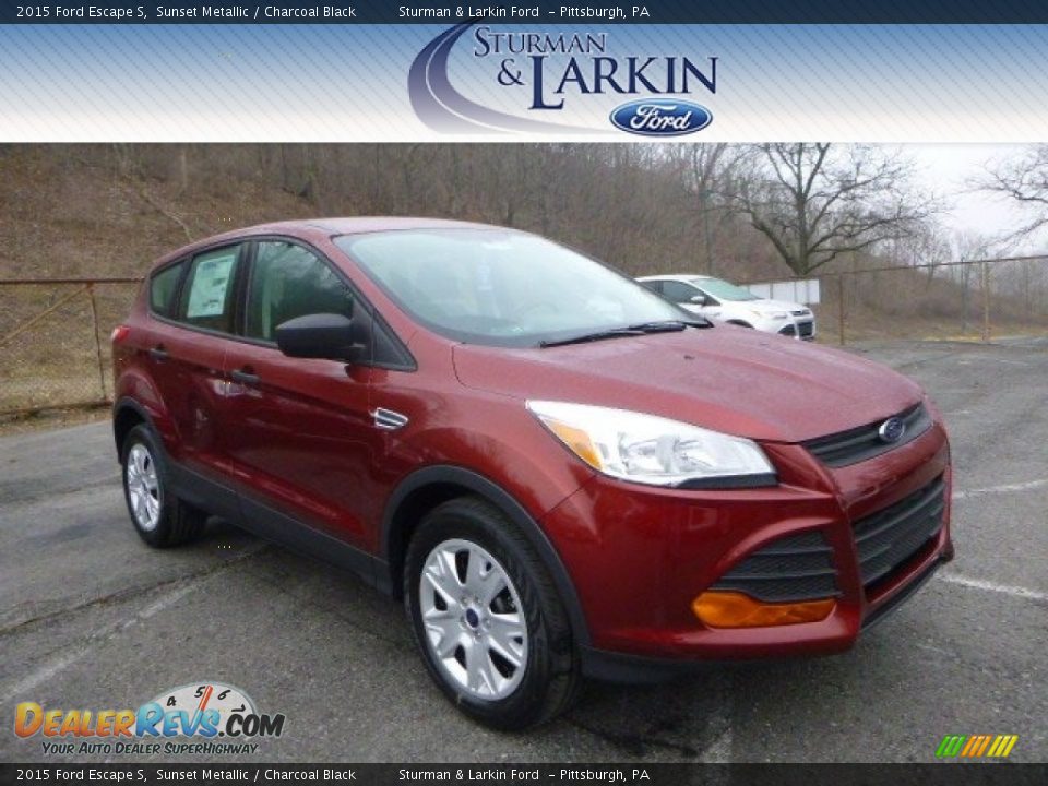 2015 Ford Escape S Sunset Metallic / Charcoal Black Photo #1
