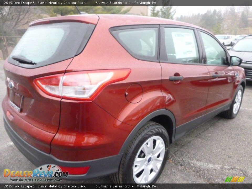 2015 Ford Escape S Sunset Metallic / Charcoal Black Photo #6