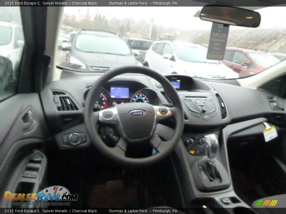 2015 Ford Escape S Sunset Metallic / Charcoal Black Photo #10
