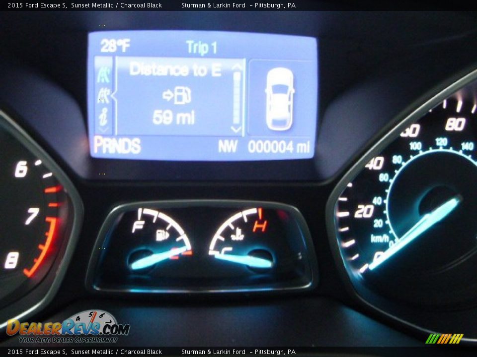 2015 Ford Escape S Sunset Metallic / Charcoal Black Photo #14