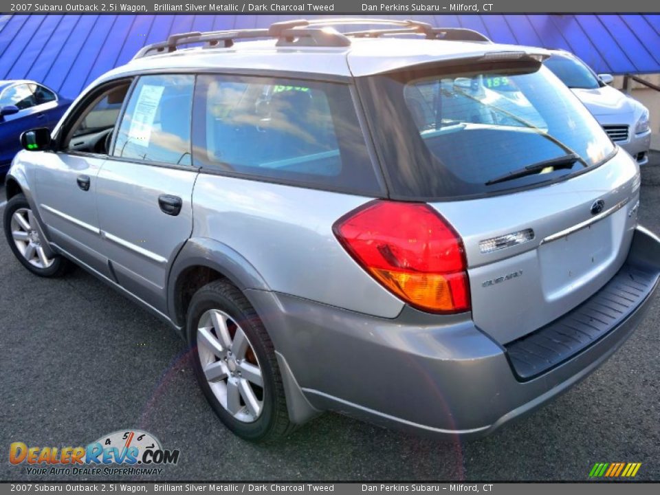 2007 Subaru Outback 2.5i Wagon Brilliant Silver Metallic / Dark Charcoal Tweed Photo #10