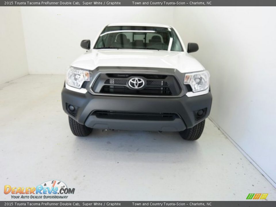 2015 Toyota Tacoma PreRunner Double Cab Super White / Graphite Photo #5