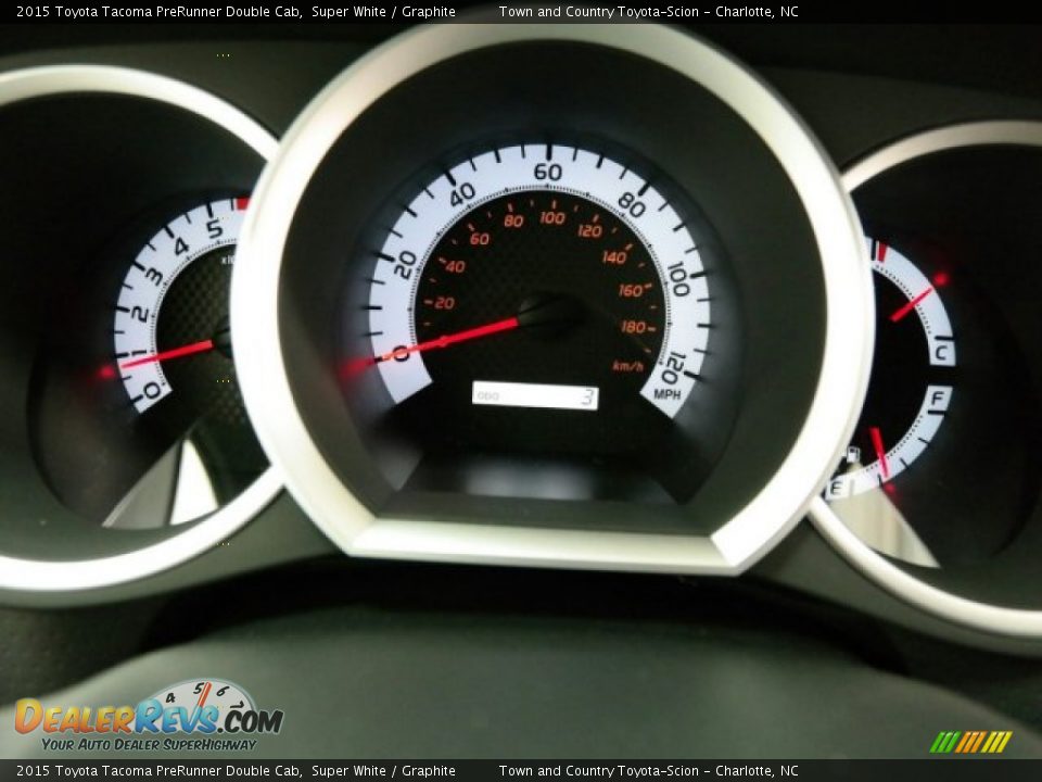 2015 Toyota Tacoma PreRunner Double Cab Super White / Graphite Photo #7