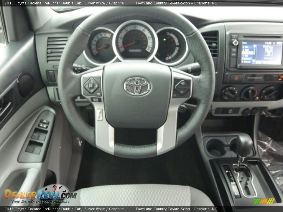 2015 Toyota Tacoma PreRunner Double Cab Super White / Graphite Photo #10