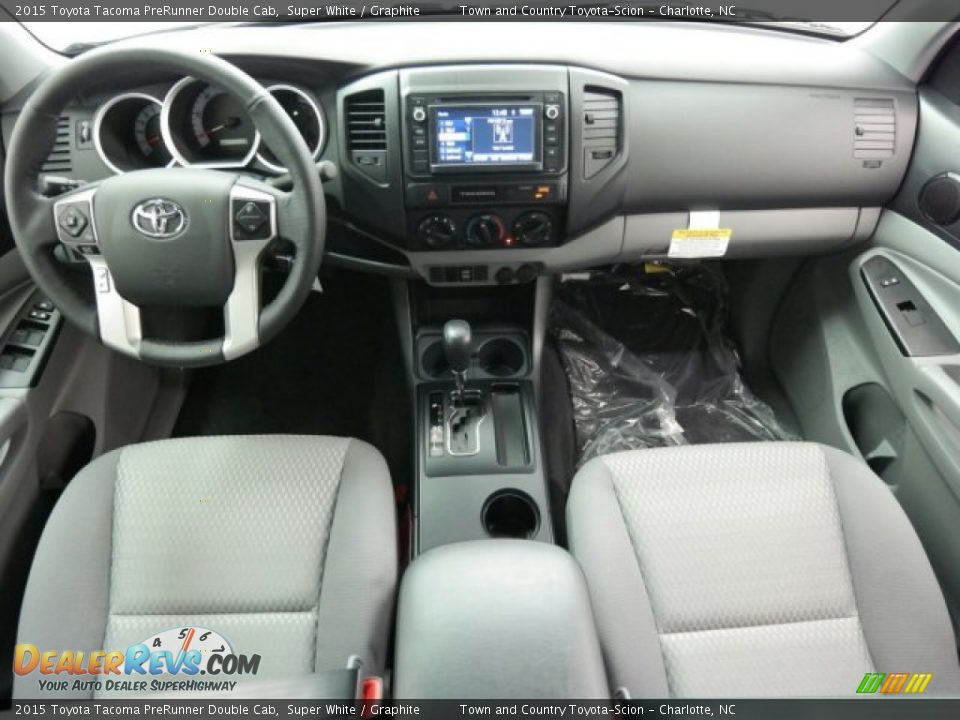 2015 Toyota Tacoma PreRunner Double Cab Super White / Graphite Photo #11