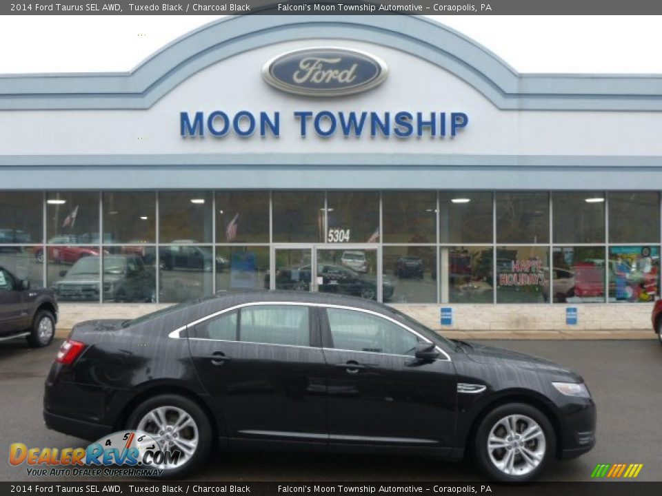 2014 Ford Taurus SEL AWD Tuxedo Black / Charcoal Black Photo #1