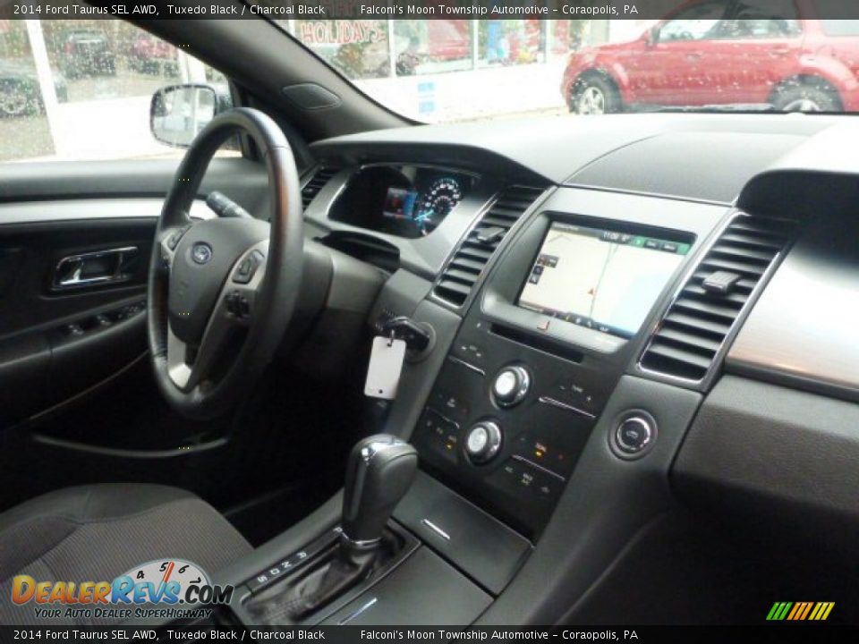 2014 Ford Taurus SEL AWD Tuxedo Black / Charcoal Black Photo #3