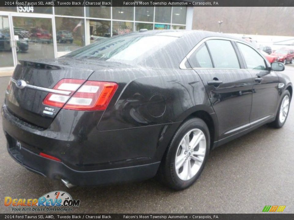2014 Ford Taurus SEL AWD Tuxedo Black / Charcoal Black Photo #6