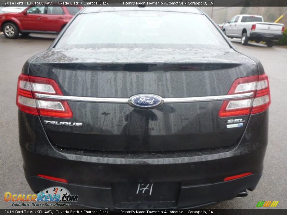 2014 Ford Taurus SEL AWD Tuxedo Black / Charcoal Black Photo #7