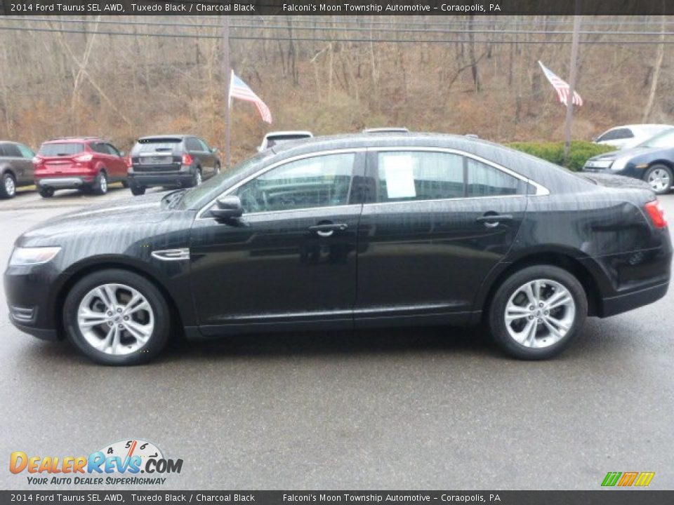 2014 Ford Taurus SEL AWD Tuxedo Black / Charcoal Black Photo #9