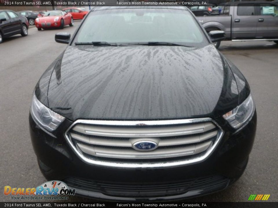 2014 Ford Taurus SEL AWD Tuxedo Black / Charcoal Black Photo #11