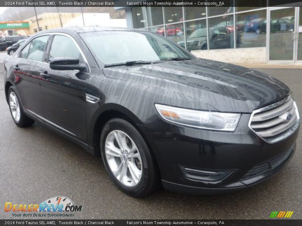 2014 Ford Taurus SEL AWD Tuxedo Black / Charcoal Black Photo #12