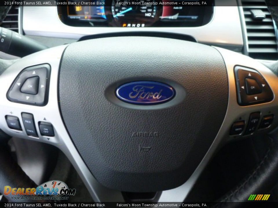 2014 Ford Taurus SEL AWD Tuxedo Black / Charcoal Black Photo #20