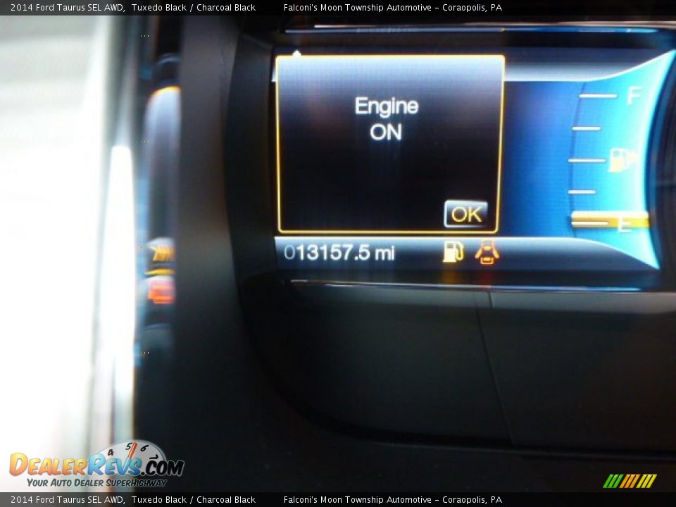 2014 Ford Taurus SEL AWD Tuxedo Black / Charcoal Black Photo #25
