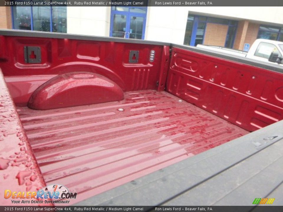 2015 Ford F150 Lariat SuperCrew 4x4 Ruby Red Metallic / Medium Light Camel Photo #5