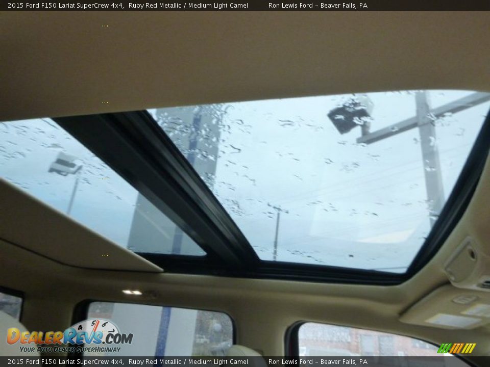 2015 Ford F150 Lariat SuperCrew 4x4 Ruby Red Metallic / Medium Light Camel Photo #11