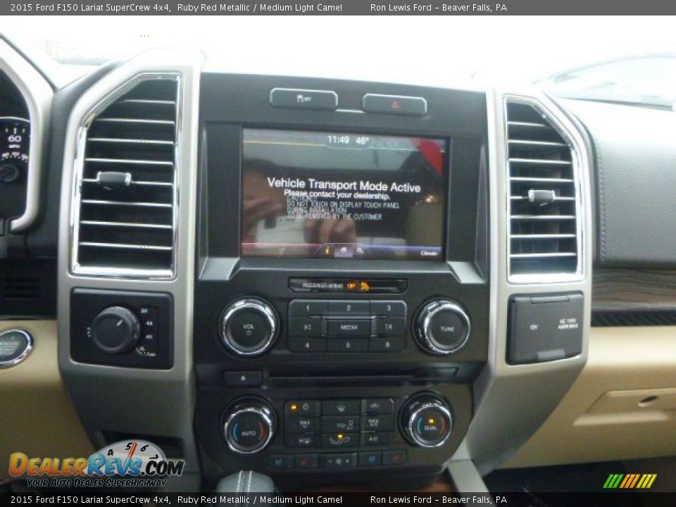 2015 Ford F150 Lariat SuperCrew 4x4 Ruby Red Metallic / Medium Light Camel Photo #19