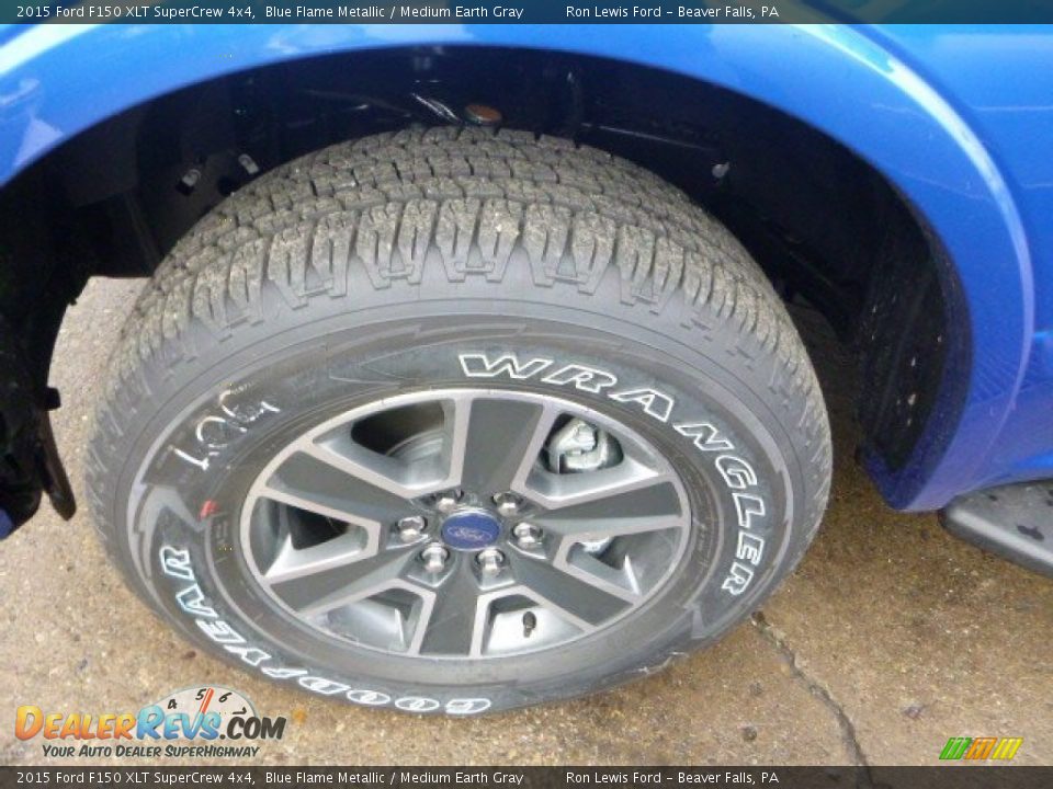2015 Ford F150 XLT SuperCrew 4x4 Blue Flame Metallic / Medium Earth Gray Photo #8
