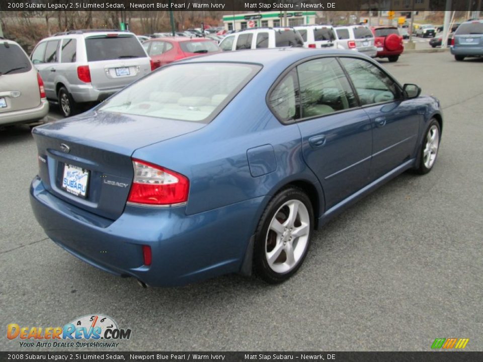 2008 Subaru Legacy 2.5i Limited Sedan Newport Blue Pearl / Warm Ivory Photo #6