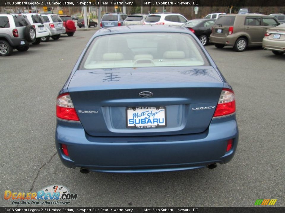 2008 Subaru Legacy 2.5i Limited Sedan Newport Blue Pearl / Warm Ivory Photo #7