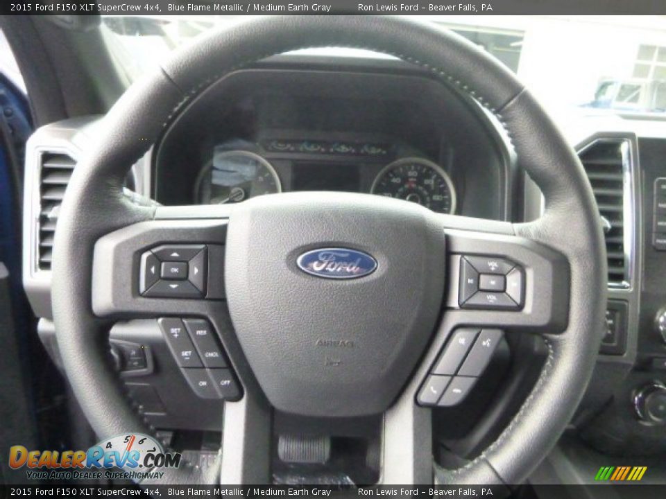 2015 Ford F150 XLT SuperCrew 4x4 Steering Wheel Photo #20