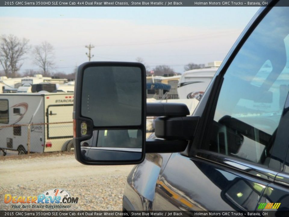 2015 GMC Sierra 3500HD SLE Crew Cab 4x4 Dual Rear Wheel Chassis Stone Blue Metallic / Jet Black Photo #5