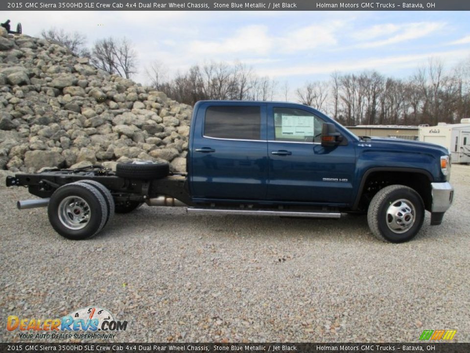 Stone Blue Metallic 2015 GMC Sierra 3500HD SLE Crew Cab 4x4 Dual Rear Wheel Chassis Photo #30