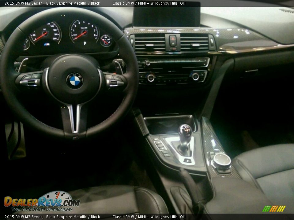 2015 BMW M3 Sedan Black Sapphire Metallic / Black Photo #2