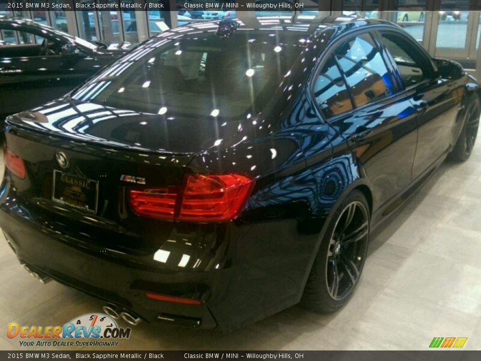 2015 BMW M3 Sedan Black Sapphire Metallic / Black Photo #3
