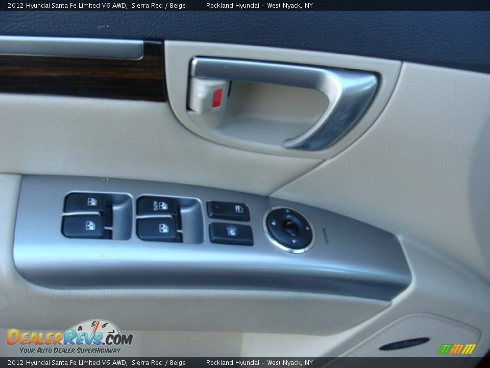 2012 Hyundai Santa Fe Limited V6 AWD Sierra Red / Beige Photo #8