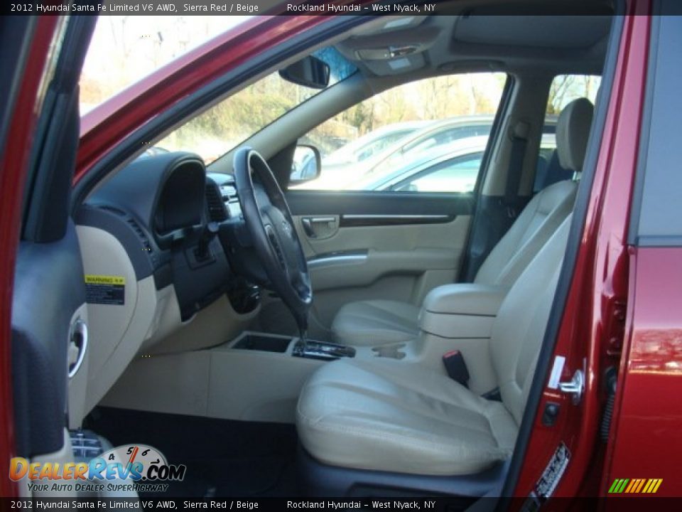 2012 Hyundai Santa Fe Limited V6 AWD Sierra Red / Beige Photo #10