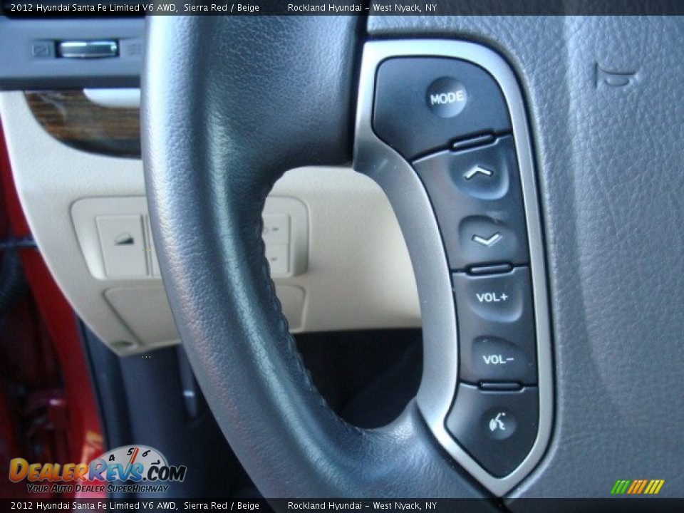 2012 Hyundai Santa Fe Limited V6 AWD Sierra Red / Beige Photo #15
