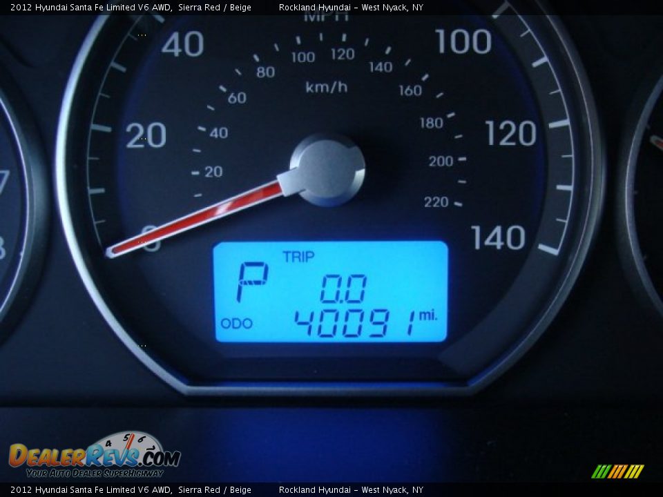 2012 Hyundai Santa Fe Limited V6 AWD Sierra Red / Beige Photo #17